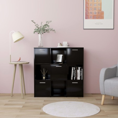 Schwarzes Sperrholzregal 90x30x90 cm von vidaXL, Bücherregale und Regale - Ref: Foro24-802931, Preis: 75,66 €, Rabatt: %