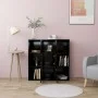 Estantería de madera contrachapada negro 90x30x90 cm de vidaXL, Librerías y estanterías - Ref: Foro24-802931, Precio: 74,63 €...