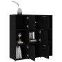 Estantería de madera contrachapada negro 90x30x90 cm de vidaXL, Librerías y estanterías - Ref: Foro24-802931, Precio: 74,63 €...