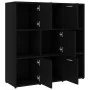 Estantería de madera contrachapada negro 90x30x90 cm de vidaXL, Librerías y estanterías - Ref: Foro24-802931, Precio: 74,63 €...