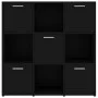 Estantería de madera contrachapada negro 90x30x90 cm de vidaXL, Librerías y estanterías - Ref: Foro24-802931, Precio: 74,63 €...