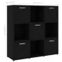 Estantería de madera contrachapada negro 90x30x90 cm de vidaXL, Librerías y estanterías - Ref: Foro24-802931, Precio: 74,63 €...