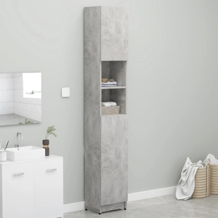 Armario de baño contrachapada gris hormigón 32x25,5x190 cm de vidaXL, Muebles de baño - Ref: Foro24-802880, Precio: 69,54 €, ...
