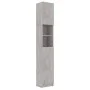 Armario de baño contrachapada gris hormigón 32x25,5x190 cm de vidaXL, Muebles de baño - Ref: Foro24-802880, Precio: 69,54 €, ...