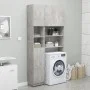 Armario de baño contrachapada gris hormigón 32x25,5x190 cm de vidaXL, Muebles de baño - Ref: Foro24-802880, Precio: 69,54 €, ...