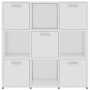 Estantería librería madera contrachapada blanco 90x30x90 cm