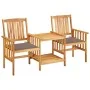 Garden chairs and table with solid acacia wood cushions. by , Garden sets - Ref: Foro24-3061283, Price: 149,44 €, Discount: %