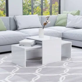 Couchtisch aus glänzend weißem Sperrholz, 100 x 48 x 40 cm von vidaXL, Couchtisch - Ref: Foro24-802918, Preis: 61,21 €, Rabat...