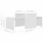 Couchtisch aus glänzend weißem Sperrholz, 100 x 48 x 40 cm von vidaXL, Couchtisch - Ref: Foro24-802918, Preis: 61,21 €, Rabat...
