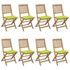 Sillas de jardín plegables 8 uds y cojines madera maciza acacia de , Sillas de jardín - Ref: Foro24-3075032, Precio: 427,40 €...