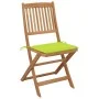 Folding garden chairs 8 units and solid acacia wood cushions by , Garden chairs - Ref: Foro24-3075032, Price: 389,98 €, Disco...
