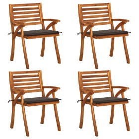 Gartenstühle mit Kissen 4 Einheiten massives Akazienholz von , Gartenstühle - Ref: Foro24-3075182, Preis: 512,99 €, Rabatt: %