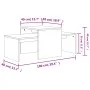 Mesa de centro madera contrachapada gris hormigón 100x48x40 cm de vidaXL, Mesas de centro - Ref: Foro24-802916, Precio: 48,34...