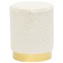 Runder Hocker aus weißer Wolle von , Klapphocker und Stühle - Ref: Foro24-340251, Preis: 51,04 €, Rabatt: %