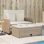 Garden sofa with 2-seat synthetic beige rattan cushions by , Outdoor sofas - Ref: Foro24-365135, Price: 273,34 €, Discount: %