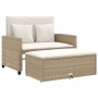 Gartensofa mit 2-Sitzer-Kissen Kunstrattan beige von , Outdoor-Sofas - Ref: Foro24-365135, Preis: 271,37 €, Rabatt: %