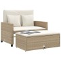 Gartensofa mit 2-Sitzer-Kissen Kunstrattan beige von , Outdoor-Sofas - Ref: Foro24-365135, Preis: 271,37 €, Rabatt: %