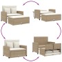 Gartensofa mit 2-Sitzer-Kissen Kunstrattan beige von , Outdoor-Sofas - Ref: Foro24-365135, Preis: 271,37 €, Rabatt: %