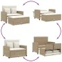 Gartensofa mit 2-Sitzer-Kissen Kunstrattan beige von , Outdoor-Sofas - Ref: Foro24-365135, Preis: 299,09 €, Rabatt: %