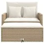Gartensofa mit 2-Sitzer-Kissen Kunstrattan beige von , Outdoor-Sofas - Ref: Foro24-365135, Preis: 299,09 €, Rabatt: %