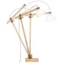 Lámpara de pie madera maciza de mango blanca E27 de vidaXL, Lámparas - Ref: Foro24-320582, Precio: 130,53 €, Descuento: %