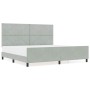 Estructura de cama Gris claro 200 x 200 cm Terciopelo