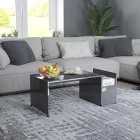 Couchtisch aus glänzendem grauem Sperrholz 90x45x35 cm von vidaXL, Couchtisch - Ref: Foro24-802929, Preis: 40,50 €, Rabatt: %