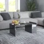 Couchtisch aus glänzendem grauem Sperrholz 90x45x35 cm von vidaXL, Couchtisch - Ref: Foro24-802929, Preis: 40,50 €, Rabatt: %