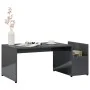 Couchtisch aus glänzendem grauem Sperrholz 90x45x35 cm von vidaXL, Couchtisch - Ref: Foro24-802929, Preis: 40,50 €, Rabatt: %