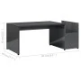 Couchtisch aus glänzendem grauem Sperrholz 90x45x35 cm von vidaXL, Couchtisch - Ref: Foro24-802929, Preis: 40,50 €, Rabatt: %