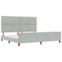 Estructura de cama Gris claro 200 x 200 cm Terciopelo