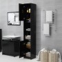 Badezimmerschrank aus schwarzem Sperrholz 30x30x183,5 cm von vidaXL, Badezimmermöbel - Ref: Foro24-802670, Preis: 74,21 €, Ra...