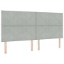 Estructura de cama Gris claro 200 x 200 cm Terciopelo