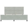 Estructura de cama Gris claro 200 x 200 cm Terciopelo