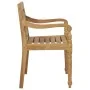 Batavia-Stühle, 2 Stück, massives Teakholz mit weinroten Kissen von , Gartenstühle - Ref: Foro24-3062136, Preis: 249,09 €, Ra...