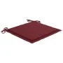 Batavia chairs 2 pcs solid teak with red wine red cushions by , Garden chairs - Ref: Foro24-3062136, Price: 249,09 €, Discoun...
