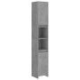 Badezimmerschrank aus betongrauem Sperrholz, 30 x 30 x 183,5 cm von vidaXL, Badezimmermöbel - Ref: Foro24-802673, Preis: 84,6...