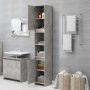 Badezimmerschrank aus betongrauem Sperrholz, 30 x 30 x 183,5 cm von vidaXL, Badezimmermöbel - Ref: Foro24-802673, Preis: 84,6...