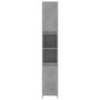 Badezimmerschrank aus betongrauem Sperrholz, 30 x 30 x 183,5 cm von vidaXL, Badezimmermöbel - Ref: Foro24-802673, Preis: 84,6...