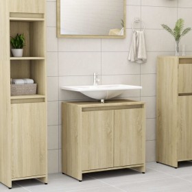 Armario de baño madera contrachapada color roble 60x33x61 cm de vidaXL, Muebles de baño - Ref: Foro24-802645, Precio: 43,05 €...