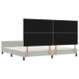 Estructura de cama Gris claro 200 x 200 cm Terciopelo