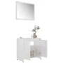 Badezimmermöbelset aus glänzend weißem Sperrholz von vidaXL, Badezimmermöbel - Ref: Foro24-802657, Preis: 61,87 €, Rabatt: %