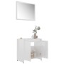 Badezimmermöbelset aus glänzend weißem Sperrholz von vidaXL, Badezimmermöbel - Ref: Foro24-802657, Preis: 62,48 €, Rabatt: %