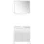 Badezimmermöbelset aus glänzend weißem Sperrholz von vidaXL, Badezimmermöbel - Ref: Foro24-802657, Preis: 61,87 €, Rabatt: %