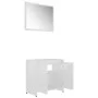 Badezimmermöbelset aus glänzend weißem Sperrholz von vidaXL, Badezimmermöbel - Ref: Foro24-802657, Preis: 61,87 €, Rabatt: %