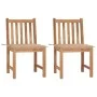 Sillas de jardín 2 unidades madera maciza de teca con cojines de , Sillas de jardín - Ref: Foro24-3062919, Precio: 235,19 €, ...
