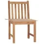 Sillas de jardín 2 unidades madera maciza de teca con cojines de , Sillas de jardín - Ref: Foro24-3062919, Precio: 235,19 €, ...