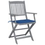 Klappbare Gartenstühle 4 Stück Kissen massives Akazienholz von , Gartenstühle - Ref: Foro24-3064519, Preis: 194,76 €, Rabatt: %