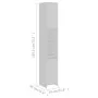 Armario de baño madera contrachapada blanco 30x30x183,5 cm de vidaXL, Muebles de baño - Ref: Foro24-802669, Precio: 75,95 €, ...