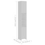 Badezimmerschrank aus weißem Sperrholz, 30 x 30 x 183,5 cm von vidaXL, Badezimmermöbel - Ref: Foro24-802669, Preis: 75,95 €, ...